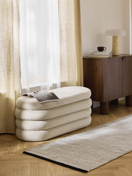 Westwing Collection Samt-Polsterbank Alto mit Stauraum Verkauf