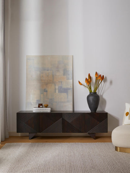 Westwing Collection Lowboard Louis aus Mangoholz Schlussverkauf