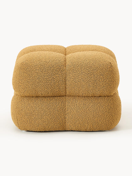Westwing Collection Bouclé-Polsterhocker Ellie Limitierter Zeitrabatt