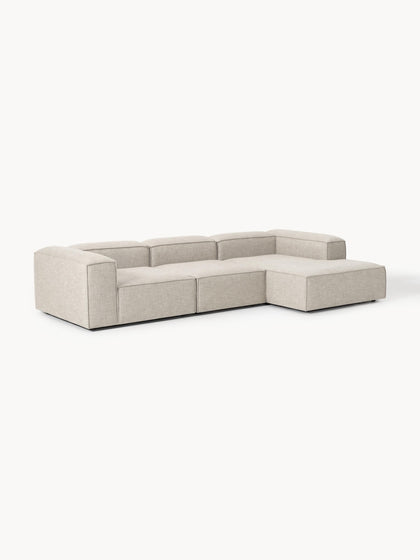 Westwing Collection Modulares Ecksofa Lennon aus Leinen-Mix Rabatt