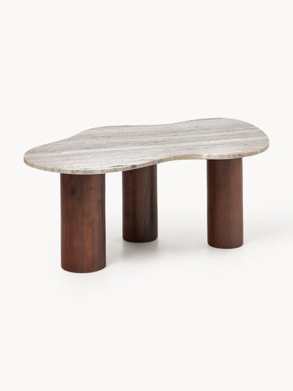 Westwing Collection Marmor-Couchtisch Naruto in organischer Form Versandkostenfrei