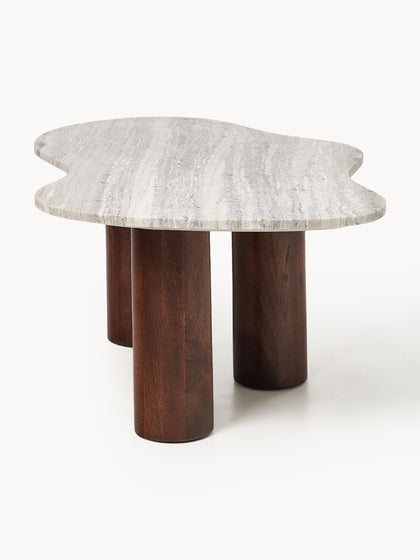 Westwing Collection Marmor-Couchtisch Naruto in organischer Form Versandkostenfrei