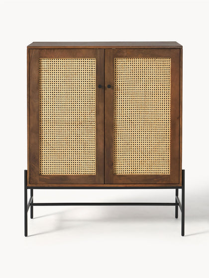 Westwing Collection Highboard Vienna mit Wiener Geflecht Zeitlich begrenztes Angebot