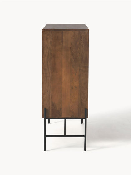 Westwing Collection Highboard Vienna mit Wiener Geflecht Zeitlich begrenztes Angebot