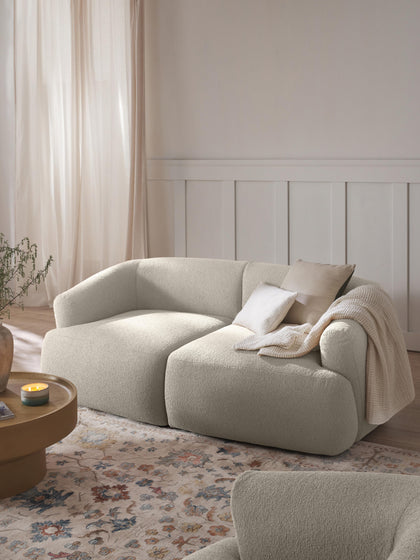 Westwing Collection Modulares Bouclé-Sofa Sofia (2-Sitzer) Blitzangebot