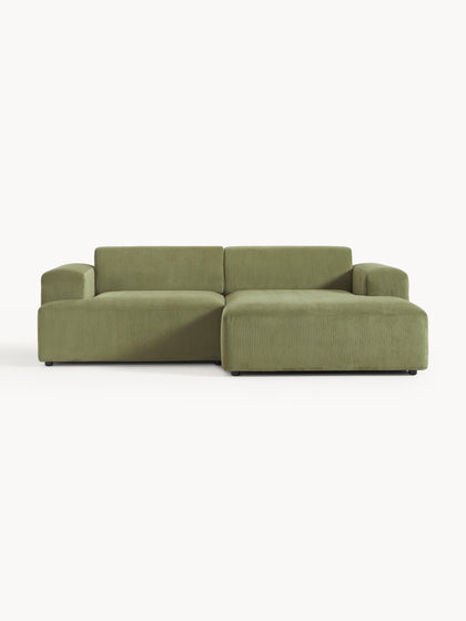 Westwing Collection Cord-Ecksofa Melva (3-Sitzer) Begrenzte Freigabe
