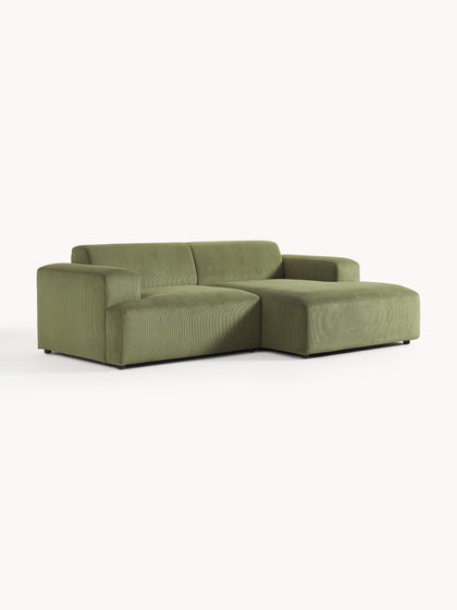 Westwing Collection Cord-Ecksofa Melva (3-Sitzer) Begrenzte Freigabe