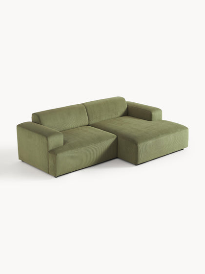 Westwing Collection Cord-Ecksofa Melva (3-Sitzer) Begrenzte Freigabe
