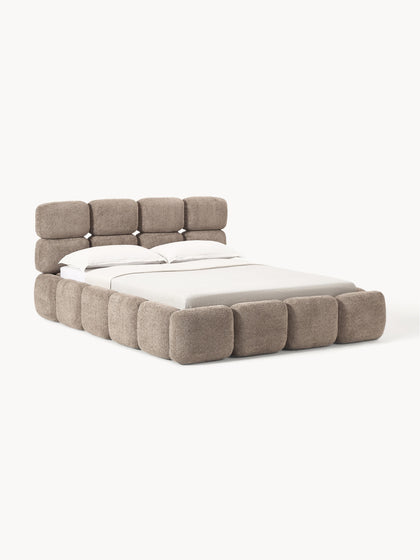 Westwing Collection Polsterbett Tayla aus Teddy-Bouclé mit Stauraum Discount Store für neue Produkte