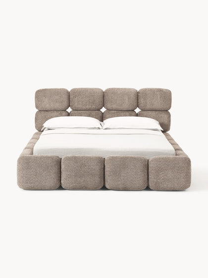 Westwing Collection Polsterbett Tayla aus Teddy-Bouclé mit Stauraum Discount Store für neue Produkte