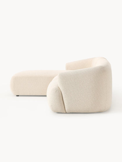 Westwing Collection Modulares Bouclé-Ecksofa Sofia (3-Sitzer) Nur noch ein Tag übrig