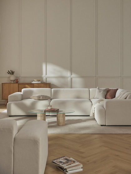 Westwing Collection Großes Ecksofa Melva (4-Sitzer) Black Friday Preise
