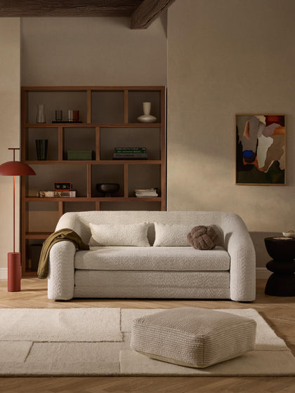 Westwing Collection Schlafsofa Eliot (2-Sitzer) aus Teddy-Bouclé Outlet