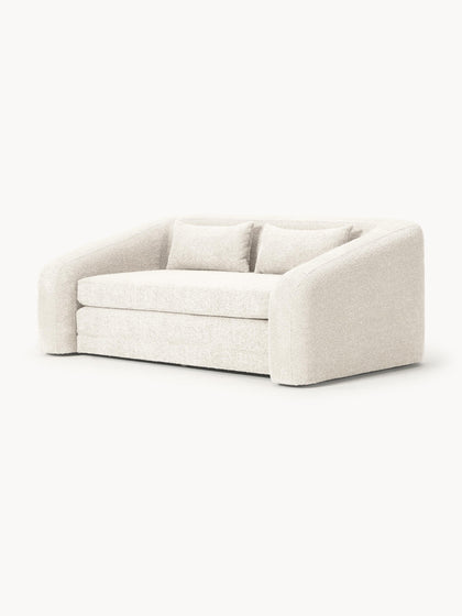Westwing Collection Schlafsofa Eliot (2-Sitzer) aus Teddy-Bouclé Outlet