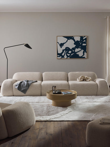 Westwing Collection Modulares Sofa Wolke (4-Sitzer) aus Bouclé Schlussverkauf