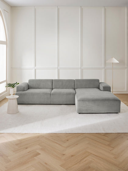 Westwing Collection Cord-Ecksofa Melva (4-Sitzer) Limitierter Zeitrabatt