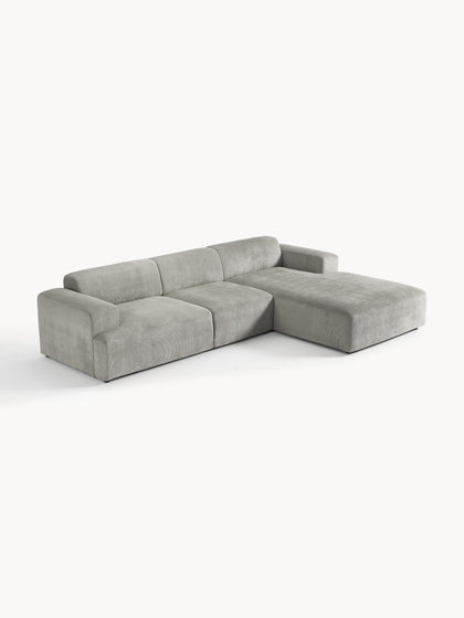 Westwing Collection Cord-Ecksofa Melva (4-Sitzer) Limitierter Zeitrabatt