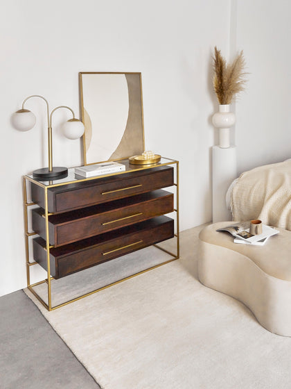 Westwing Collection Kommode Lyle aus Mangoholz Begrenztes Angebot