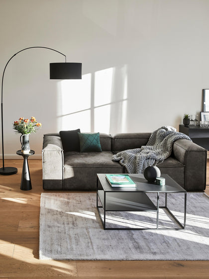 Westwing Collection Modulares Sofa Lennon (3-Sitzer) aus recyceltem Leder Top Angebot