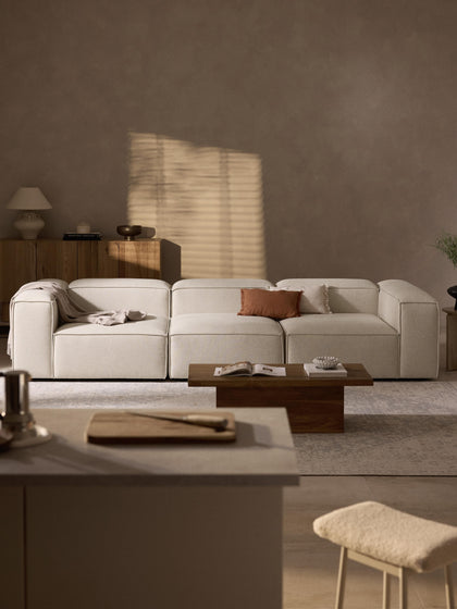 Westwing Collection Modulares Sofa Lennon (4-Sitzer) aus Leinen-Mix Große Rabatte