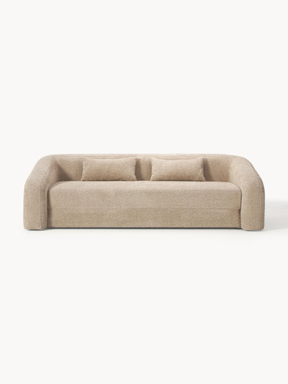 Westwing Collection Schlafsofa Eliot (3-Sitzer) aus Teddy-Bouclé Räumungsverkauf