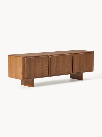 Westwing Collection TV-Lowboard Chandler aus Eichenholz