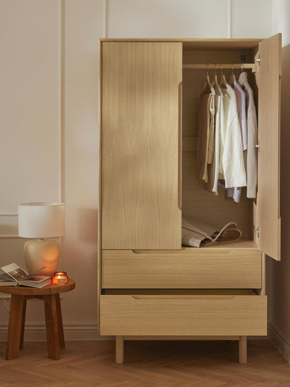 Westwing Collection Kleiner Kleiderschrank Cassy 2-türig Super Sparpreis