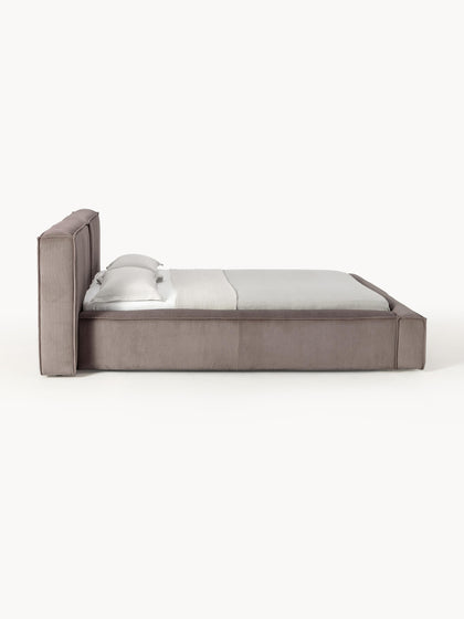 Westwing Collection Polsterbett Lennon aus Cord mit Stauraum Bis zu 65% Rabatt
