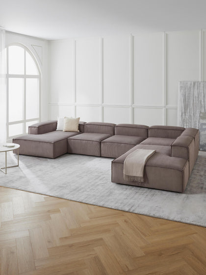 Westwing Collection Modulare Wohnlandschaft Lennon aus Cord Clearance-Verkauf