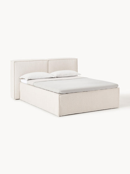 Westwing Collection Bouclé-Boxspringbett Lennon