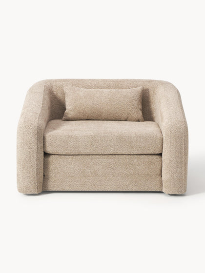 Westwing Collection Schlafsessel Eliot aus Teddy-Bouclé Auslauf