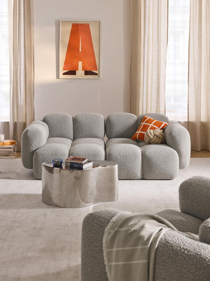 Westwing Collection Modulares Sofa Tayla (3-Sitzer) aus Bouclé Blitzverkäufe