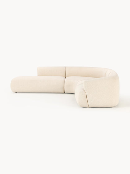 Westwing Collection Modulares Bouclé-Ecksofa Sofia (4-Sitzer) Preisnachlass