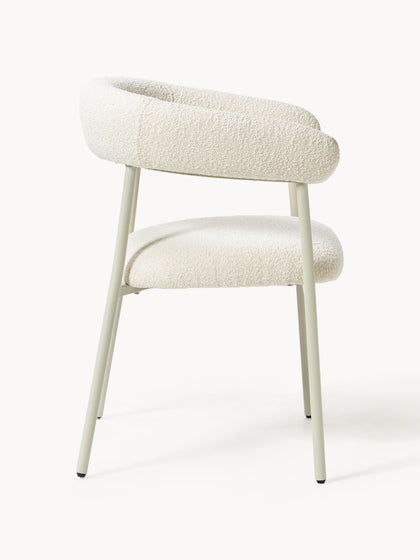 Westwing Collection Bouclé-Polsterstühle Thiago 2 Stück Saisonschlussverkauf