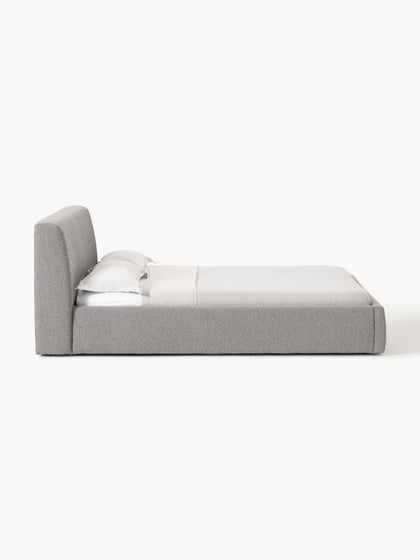 Westwing Collection Bouclé-Polsterbett Cloud mit Stauraum Black Friday