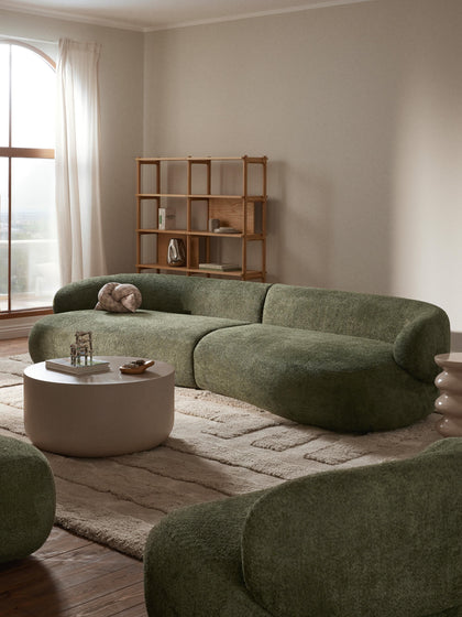 Westwing Collection Sofa Alba (4-Sitzer) aus Teddy-Bouclé Bestseller