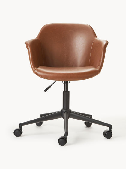 Westwing Collection Kunstleder-Schreibtischstuhl Fiji mit schmaler Sitzschale Wochenangebot