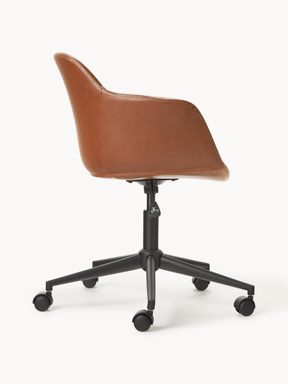 Westwing Collection Kunstleder-Schreibtischstuhl Fiji mit schmaler Sitzschale Wochenangebot
