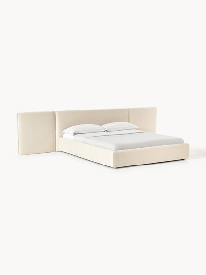 Westwing Collection Polsterbett Otis mit klappbarem Kopfteil