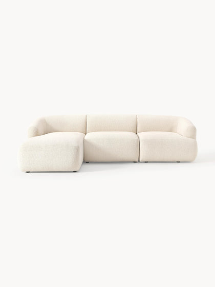 Westwing Collection Modulares Bouclé-Ecksofa Sofia (3-Sitzer) Bis zu 65% Rabatt