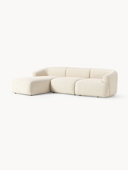 Westwing Collection Modulares Bouclé-Ecksofa Sofia (3-Sitzer) Bis zu 65% Rabatt