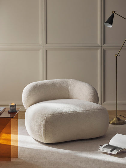 Westwing Collection Loungesessel Alba aus Teddyfell Super Rabatt
