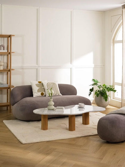 Westwing Collection Marmor-Couchtisch Naruto in organischer Form Kostenloser Versand international
