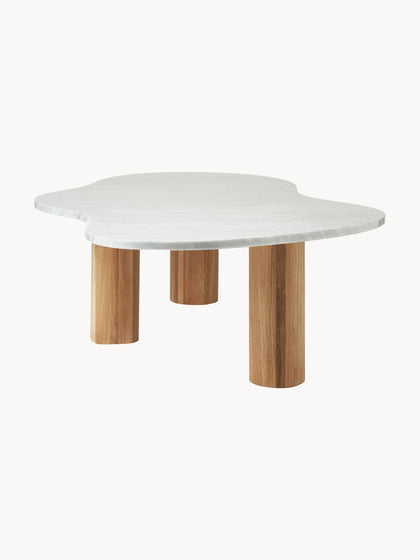 Westwing Collection Marmor-Couchtisch Naruto in organischer Form Kostenloser Versand international