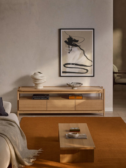 Westwing Collection Holz-Lowboard Libby Im Verkauf