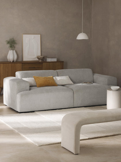 Westwing Collection Cord-Sofa Melva (3-Sitzer) zollfrei