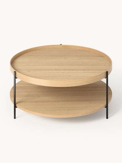 Westwing Collection Runder Holz-Couchtisch Renee im Angebot