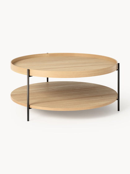 Westwing Collection Runder Holz-Couchtisch Renee im Angebot