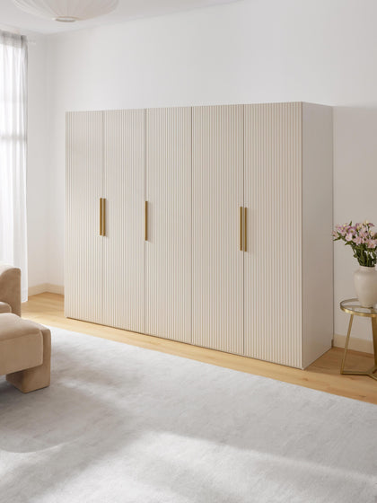 Westwing Collection Modularer Drehtürenschrank Simone 250 cm Breite mehrere Varianten Großer Ausverkauf