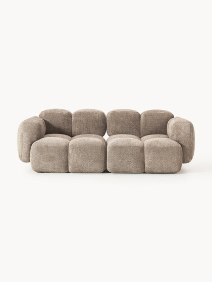 Westwing Collection Modulares Sofa Tayla (3-Sitzer) aus Teddy-Bouclé Sonderangebote